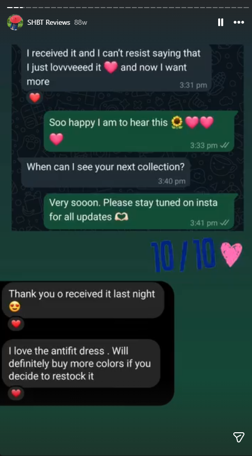 Customer testimonial